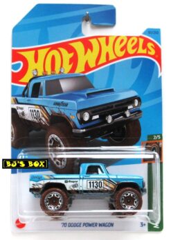 2023 Hot Wheels 1970 DODGE POWER WAGON Blue 4X4 Muddy Race Version #161/250 Mud Studs 2/5 New