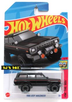 2023 Hot Wheels 1988 JEEP WAGONEER Matte/Gloss Black Classic 4x4 SUV #52 HW The 80's 5/10 New