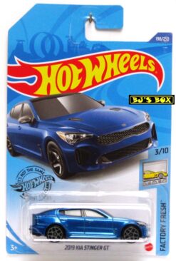 2020 Hot Wheels 2019 KIA STINGER GT Metalflake Blue 4dr Sports Car 198/250 Factory Fresh 3/10 New