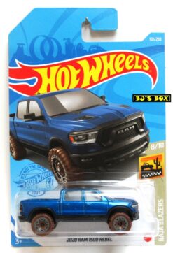 2021 Hot Wheels 2020 RAM 1500 REBEL #101/250 Metalflake Blue 4dr 4x4 Pickup Truck #8/10 Baja Blazers New