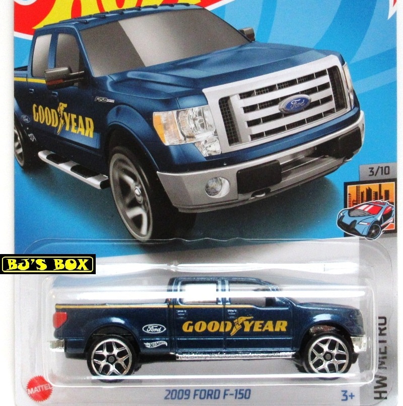 2022 Hot Wheels 2009 FORD F-150 Blue #29/250 Goodyear Tire Pickup Truck HW Metro 3/10 New - Image 2