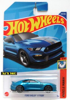 2022 Hot Wheels FORD SHELBY GT350R Blue Mustang Pony Car #249/250 Muscle Mania 9/10 New