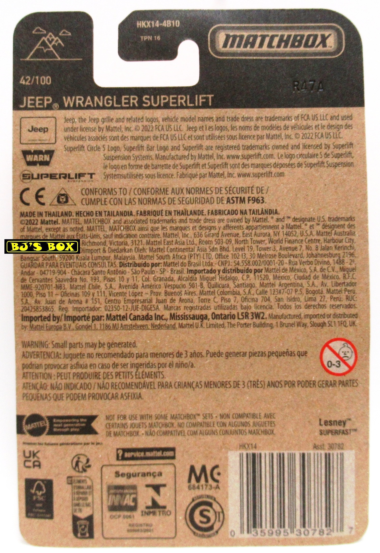 2023 Matchbox JEEP WRANGLER SUPERLIFT Red 4dr 4x4 SUV #42/100 Warn Winch Promo New - Image 2