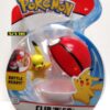 PokeMon Clip N Go PIKACHU + Poke Ball Battle Ready PokeBall Red White Black New