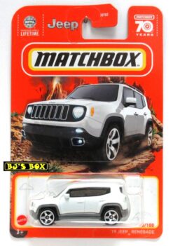 2023 Matchbox 70 Years 2019 JEEP RENEGADE White 4dr 4X4 SUV #40/100 New