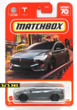 2023 Matchbox 70 Years TESLA MODEL X Grey 4dr Electric Car #90/100 New