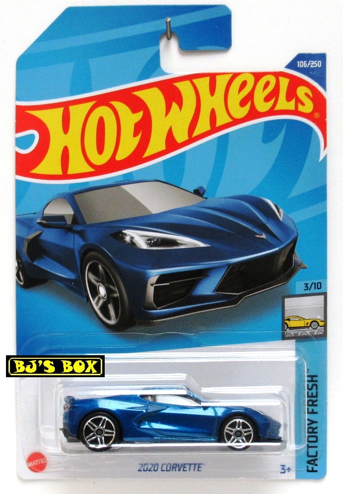 2022 Hot Wheels 2020 CORVETTE Dark Blue C8 #106/250 Factory Fresh #3/10 Mid-Engine Muscle Car New