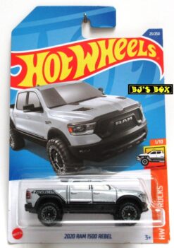 2022 Hot Wheels 2020 RAM 1500 REBEL Silver & Black Dodge 4X4 Pickup #23/250 HW Hot Trucks 1/10 New (Copy)
