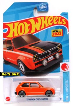 2023 Hot Wheels 1973 HONDA CIVIC CUSTOM Orange Rally Racer #117 HW J-Imports 8/10 New