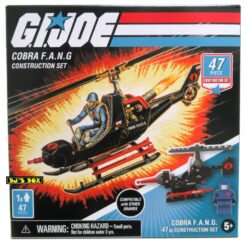 G.I. JOE COBRA F.A.N.G. Construction Set 47 Pieces Building Blocks Helicopter and Figure New