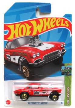 2023 Hot Wheels 1962 CORVETTE GASSER Red White Black Race Car #174 HW Gassers 3/5 New