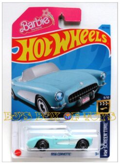 2023 Hot Wheels 1956 CORVETTE Baby Blue Barbie Movie Convertible #183 HW Screen Time 9/10 New