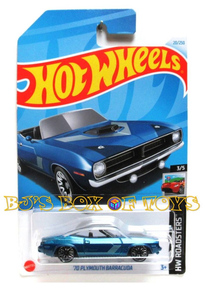 2024 Hot Wheels '70 PLYMOUTH BARRACUDA Blue Convertible Shaker #20 HW Roadsters 3/5 New