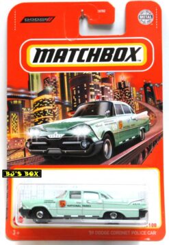 2021 MATCHBOX '59 DODGE CORONET POLICE CAR GREEN NATIONAL PARKS PATROL #71/100 MBX METRO NEW