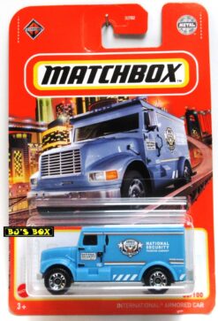 2021 Matchbox INTERNATIONAL ARMORED CAR Blue National Security Truck #80/100 MBX Metro New