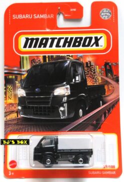 2021 Matchbox SUBARU SAMBAR Black Mini Utility Pickup Truck #57/100 MBX Metro New