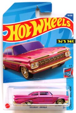 2022 Hot Wheels ‘59 CHEVY IMPALA #70/250 Pink Purple Classic Car Chevy Bel Air #4/5 New