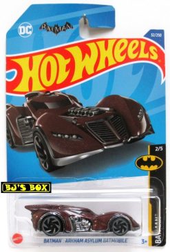 2022 Hot Wheels BATMAN ARKHAM ASYLUM BATMOBILE Dark Red #32/250 Batman #2/5 Modern Movie Bat Mobile New