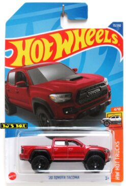 2022 Hot Wheels 2020 TOYOTA TACOMA Red 4dr 4X4 Pickup #72/250 HW Hot Trucks 4/10 Rare New