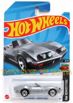 2023 Hot Wheels 1972 STINGRAY CONVERTIBLE Silver Classic Corvette #132 HW Roadsters 8/10 New