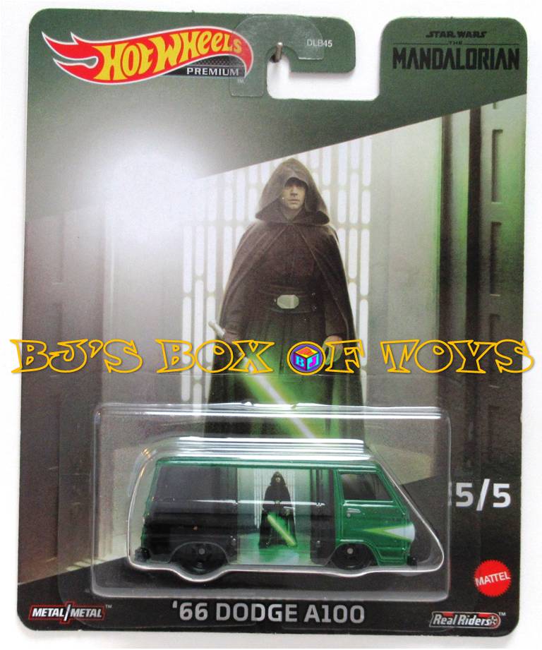 2023 Hot Wheels Premium Pop Culture The Mandalorian '66 DODGE A100 Real Riders 5/5 Luke Skywalker Scene New