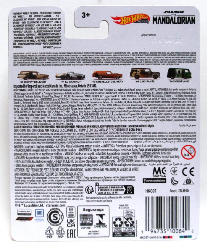 2023 Hot Wheels Premium Pop Culture The Mandalorian '66 DODGE A100 Real Riders 5/5 Luke Skywalker Scene New - Image 2