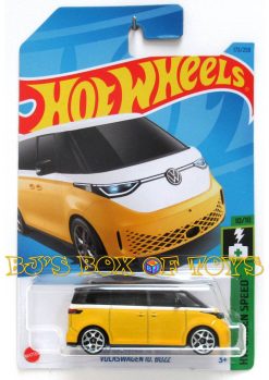 2023 Hot Wheels VOLKSWAGEN ID. BUZZ Yellow Electric VW Van #173 HW Green Speed 10/10 New