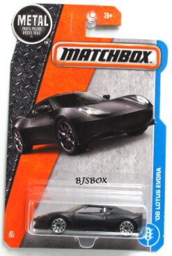 2017 Matchbox '08 LOTUS EVORA Matte Black Sports Car #20/125 MBX Adventure City New