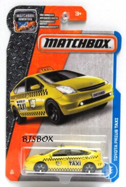 2017 Matchbox TOYOTA PRIUS TAXI Yellow Black Hybrid City Cab #15/125 MBX Adventure City New
