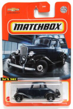 2022 Matchbox 1934 CHEVY MASTER COUPE Dark Blue Antique Classic #71/100 MBX Showroom New