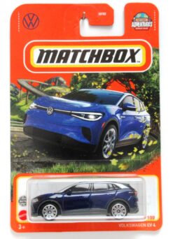 2022 Matchbox VOLKSWAGEN EV 4 Dark Blue 4dr Electric SUV #44/100 MBX Highway New