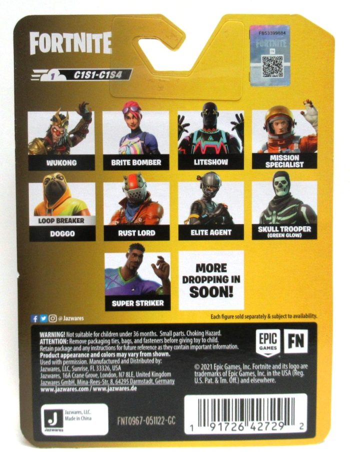 FORTNITE Legendary Micro Series #26 NOIR 2.5in. Figure and Accessory C1S4 New - Image 2