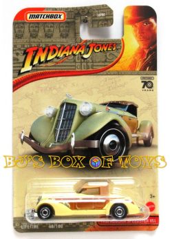 2023 Matchbox 70 Years 1936 AUBURN SPEEDSTER 851 Yellow Indiana Jones Movie Car #48/100 MBX Showroom New
