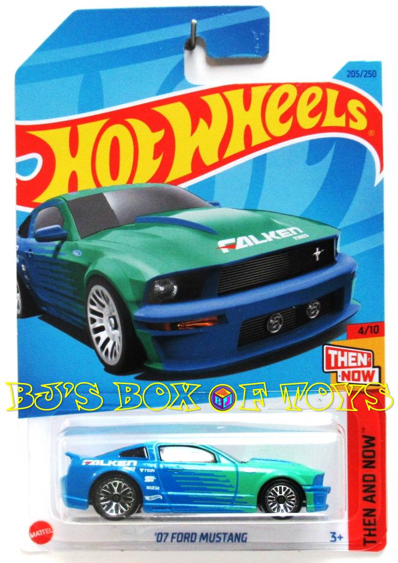 2023 Hot Wheels '07 FORD MUSTANG Green Blue Factory Muscle #205 Then and Now 4/10 New