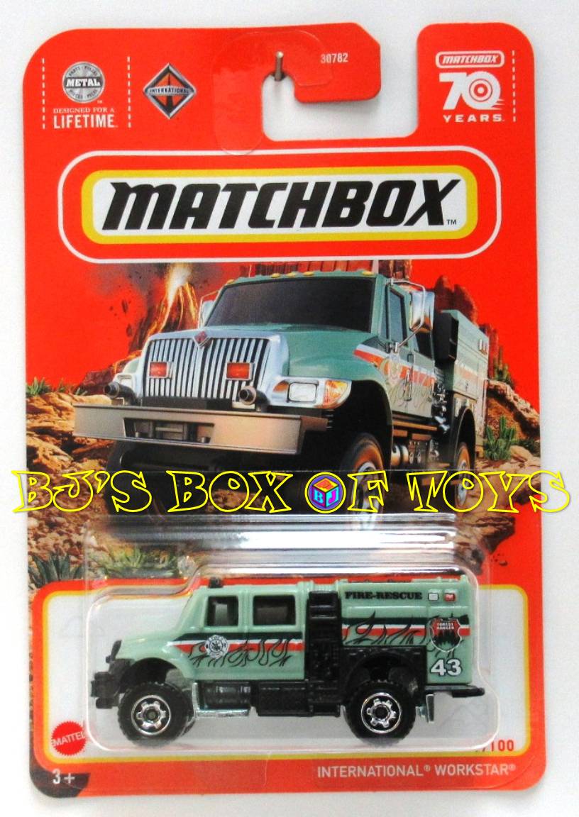 2023 Matchbox 70 Years INTERNATIONAL WORKSTAR Green Forest Ranger Fire Truck #81/100 MBX Off-Road New