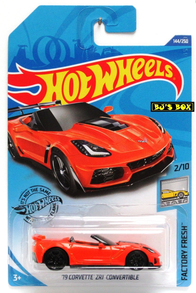 2020 Hot Wheels '19 CORVETTE ZR1 CONVERTIBLE Orange Chevy Muscle Car #144 Factory Fresh #2/10 New