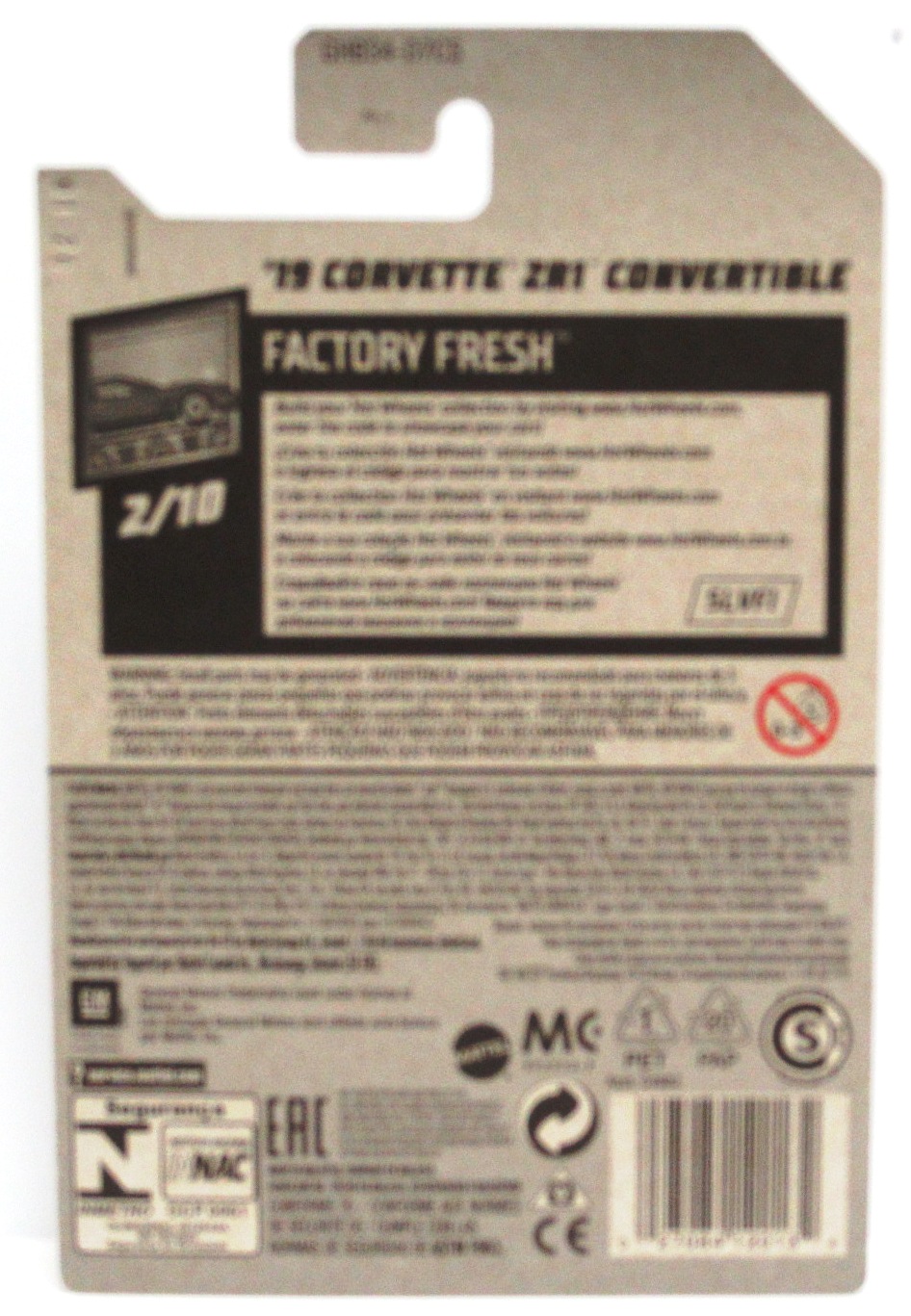 2020 Hot Wheels '19 CORVETTE ZR1 CONVERTIBLE Orange Chevy Muscle Car #144 Factory Fresh #2/10 New - Image 2