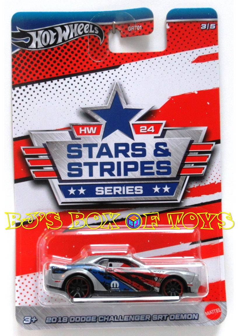 2024 Hot Wheels STARS AND STRIPES Patriotic Collector Cars 5 Lot Set Viper Camaro Challenger Shelby Corvette New - Image 4