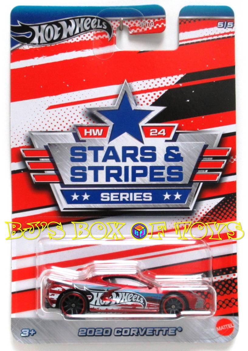 2024 Hot Wheels STARS AND STRIPES Patriotic Collector Cars 5 Lot Set Viper Camaro Challenger Shelby Corvette New - Image 6