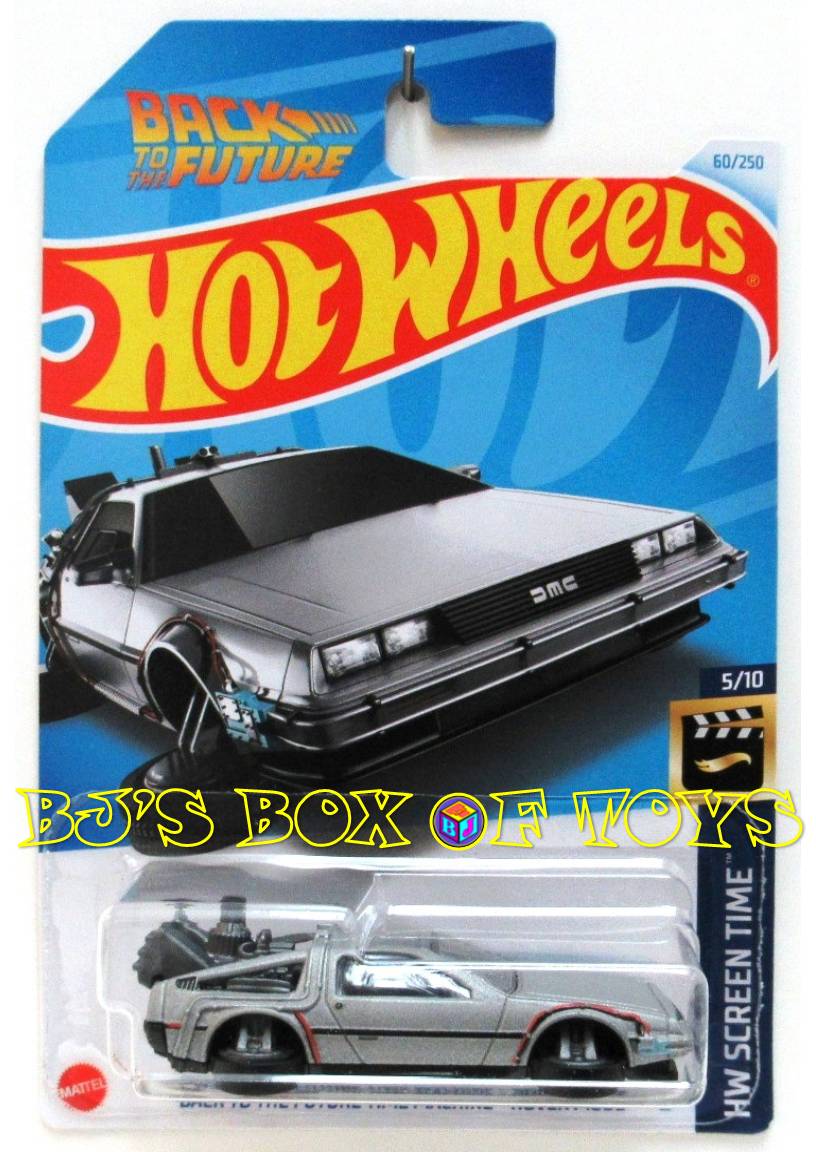 2024 Hot Wheels BACK TO THE FUTURE TIME MACHINE-HOVER MODE Silver DeLorean #60 HW Screen Time 5/10 New