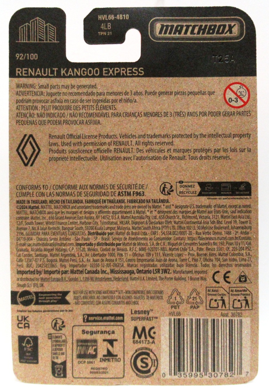 2024 Matchbox RENAULT KANGOO EXPRESS Orange Hula Beach Delivery Van #92/100 MBX Metro New - Image 2