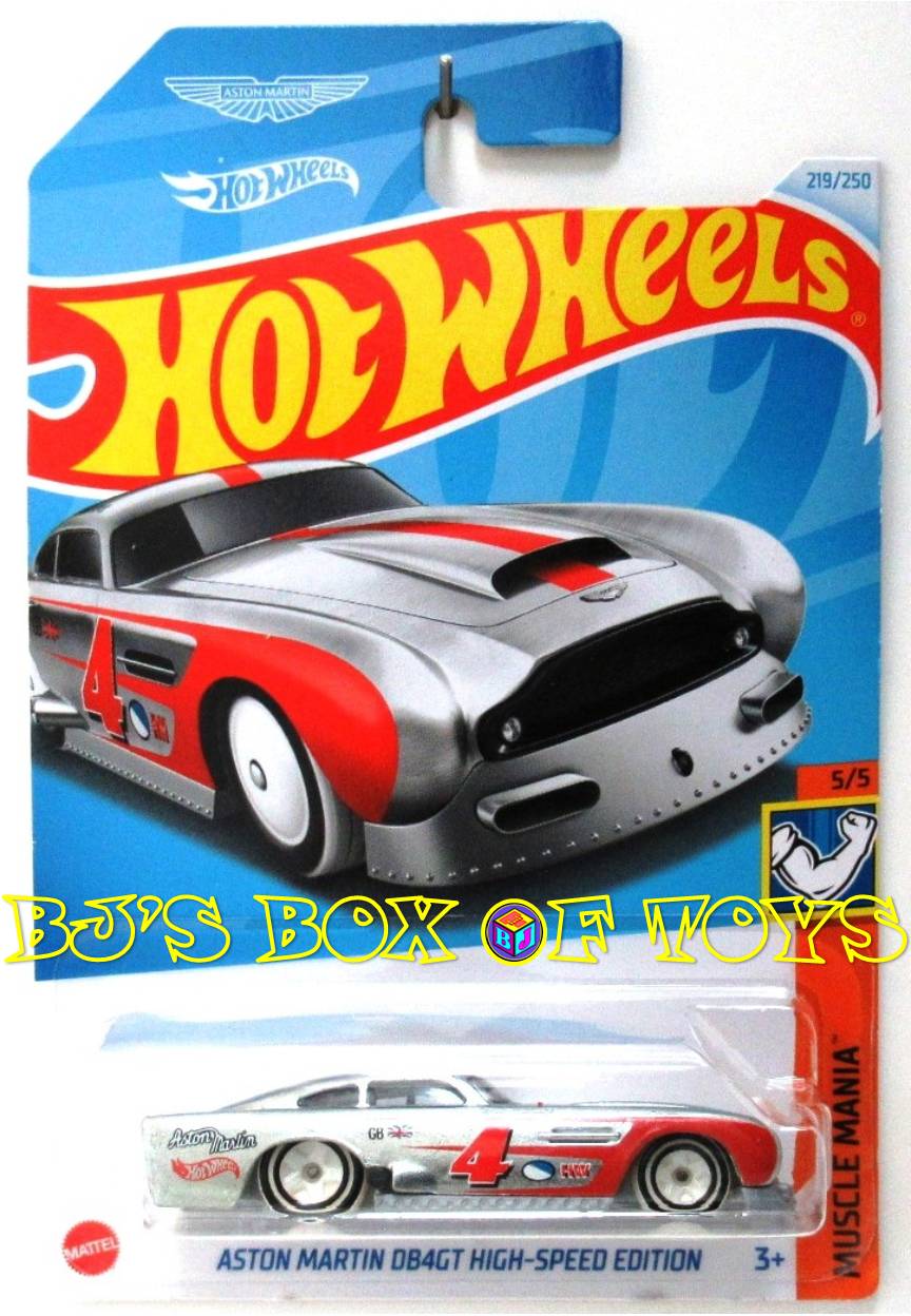 2024 Hot Wheels ASTON MARTIN DB4GT HIGH-SPEED EDITION Silver Red Racer #219 Muscle Mania 5/5 New