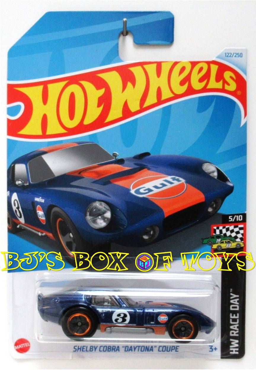 2024 Hot Wheels SHELBY COBRA DAYTONA COUPE Dark Blue Orange Gulf Heritage Car #122 HW Race Day 5/10 New
