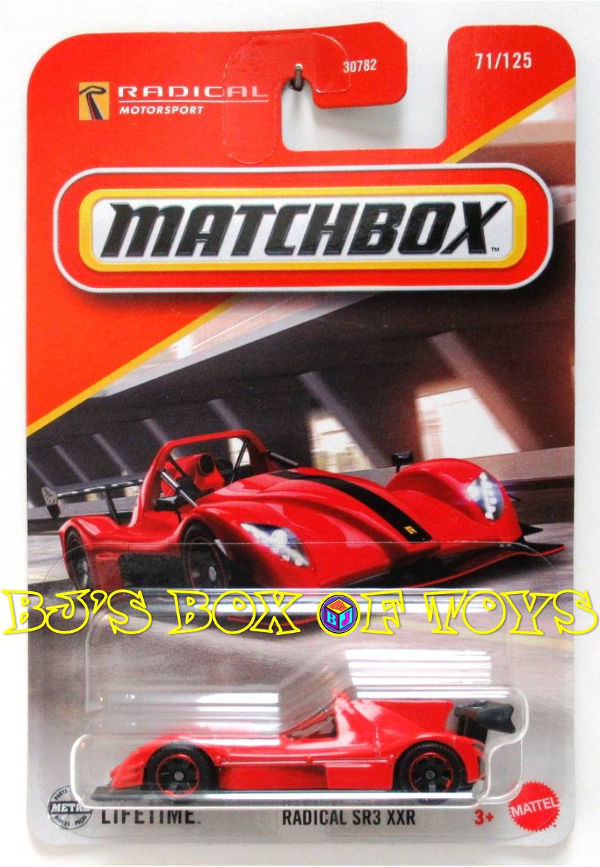 2025 Matchbox RADICAL SR3 XXR Red Motorsport Race Car #72/125 MBX Showroom New