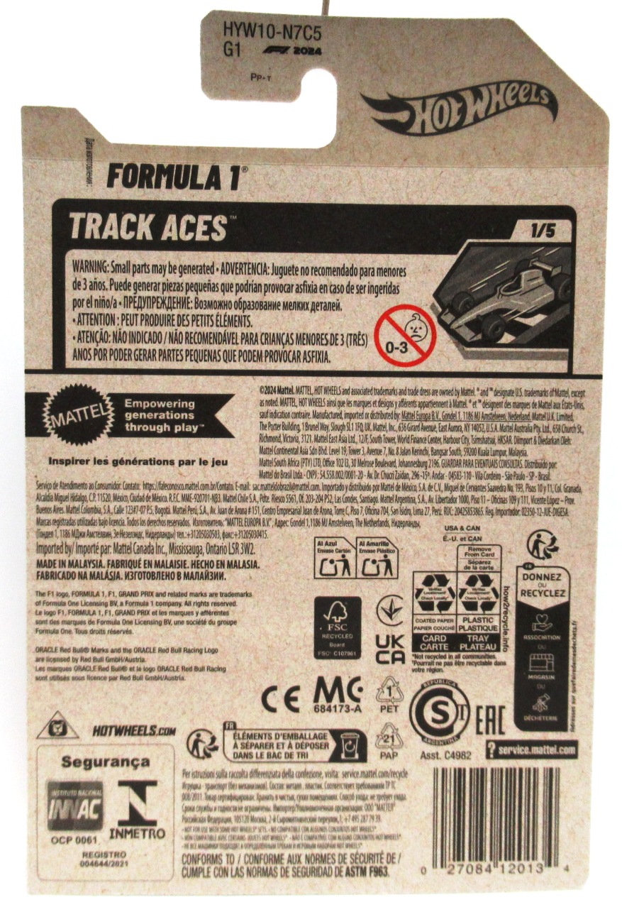 2025 Hot Wheels ORACLE RED BULL RACING Blue F1 #59 New - Image 2