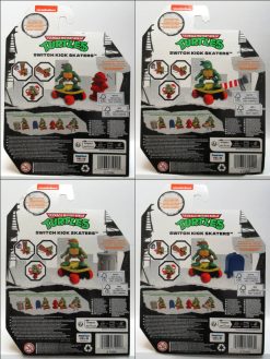 Teenage Mutant Ninja Turtles Set of 4 TMNT Switch Kick Skaters with Accessories Props New