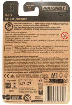 2025 Matchbox 1964 JEEP WAGONEER Gold Classic Off-Road 4x4 SUV #02/125 MBX Adventure New
