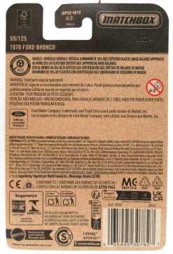 2025 Matchbox 1970 FORD BRONCO Green Classic Factory Off-Road 4x4 SUV #59/125 MBX Adventure New