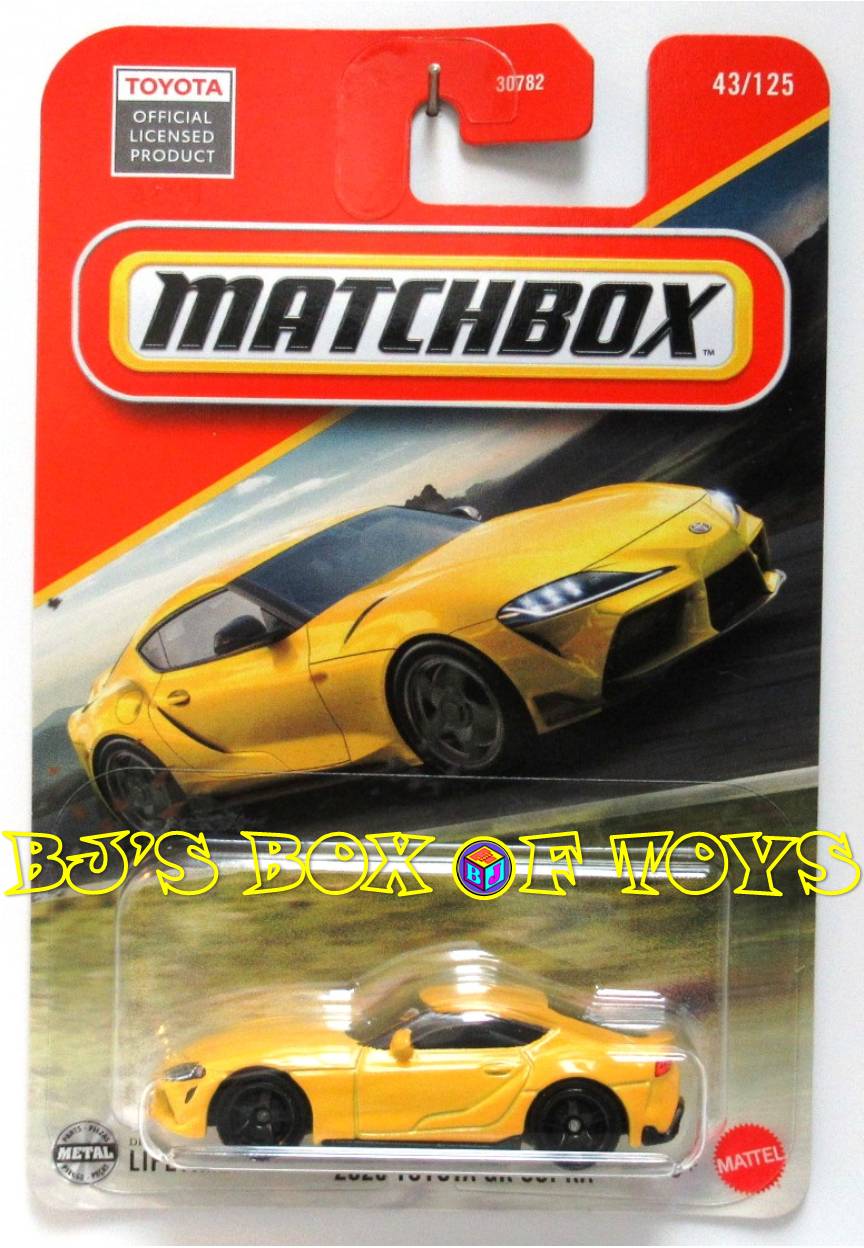 2025 Matchbox 2023 TOYOTA GR SUPRA Yellow Japanese Exotic Sports Car #43/125 MBX Road Trip New