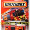 2025 Matchbox SCANIA XT FIRE TRUCK Red Yellow Emergency First Responder #58/125 MBX Rescue New